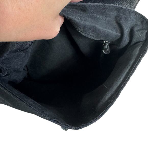 Botkier New York Black Trigger Canvas Mini Backpack Purse Adjustable Straps - Picture 5 of 7